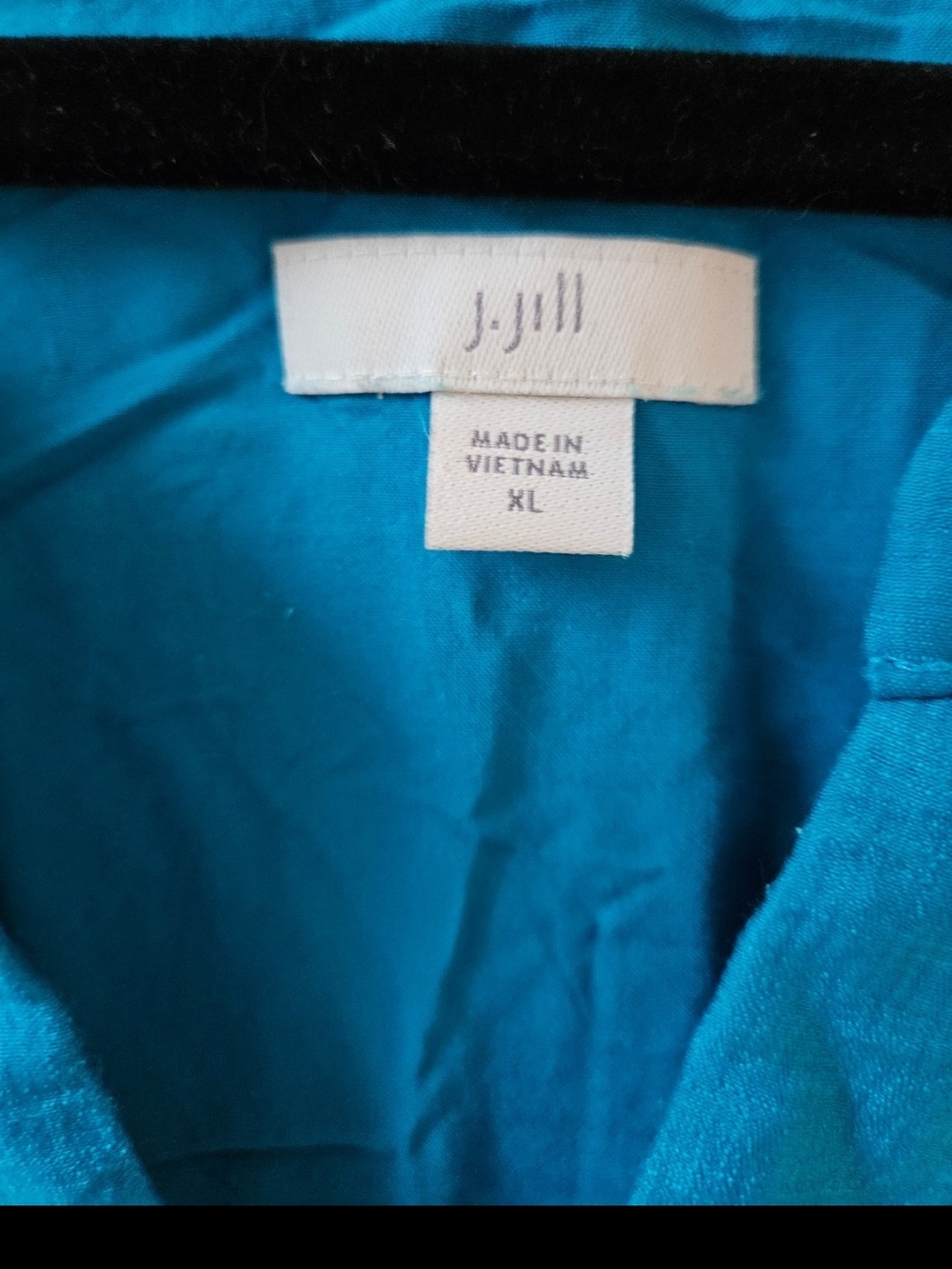 J. Jill Colorblock V-Neck Maxi Coverup in Teal, Aqua & Emerald XL - Picture 3 of 4